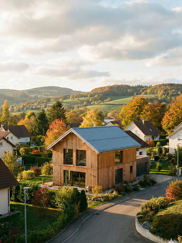 Maison ossature bois à Besançon